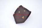 Masonic tie with square, compass & G in brown.