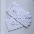 Masonic Cotton Gloves Silver